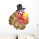 Cartoon Turkey Pilgrim Hat Wall Decal