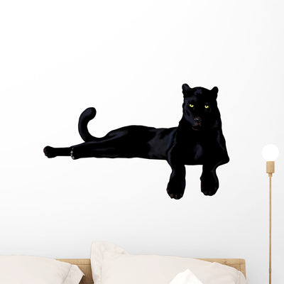 Pantera Negro Black Panther Wall Decal shown on a wall