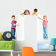 Kids with White Banner Wall Decal