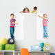 Kids with White Banner Wall Decal