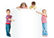Kids with White Banner Wall Decal