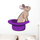 Rabbit Hat Wall Decal
