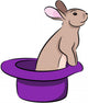 Rabbit Hat Wall Decal