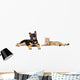 Puppy and Cat Licks Wall Decal Panoramic Wall Decal