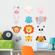 Animal Faces Wall Stickers Wall Decal