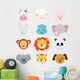 Animal Faces Wall Stickers Wall Decal