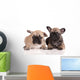 Two French Bulldog Puppies Wall Decal