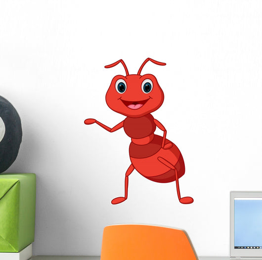Happy Ant Cartoon Wall Decal