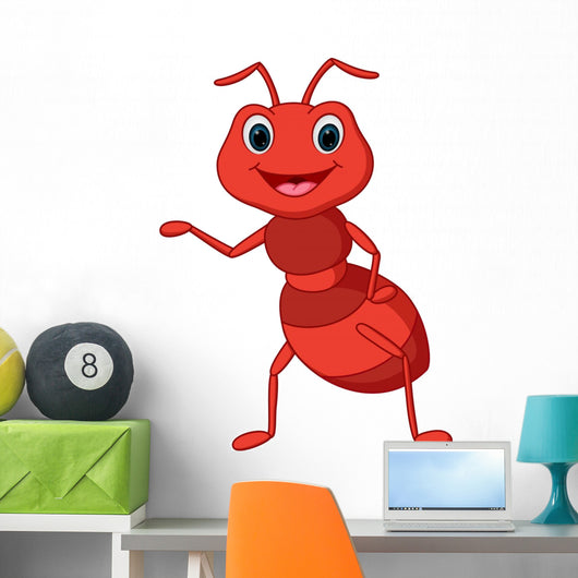 Happy Ant Cartoon Wall Decal