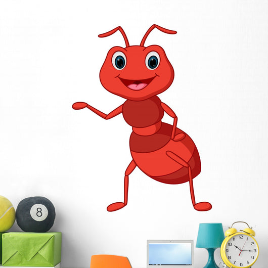 Happy Ant Cartoon Wall Decal