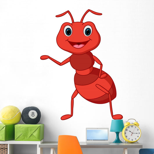 Happy Ant Cartoon Wall Decal