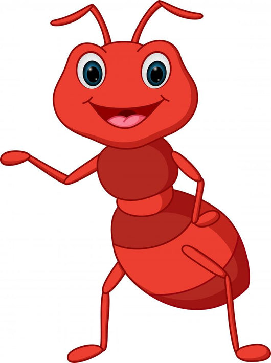 Happy Ant Cartoon Wall Decal