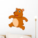 Happy Brown Bear Cartoon Wall Decal