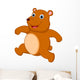 Happy Brown Bear Cartoon Wall Decal
