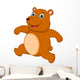 Happy Brown Bear Cartoon Wall Decal