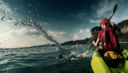 Woman with Kayak Wall Decal Design 1