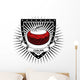 Curling Shield Wall Decal