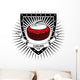 Curling Shield Wall Decal