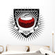 Curling Shield Wall Decal