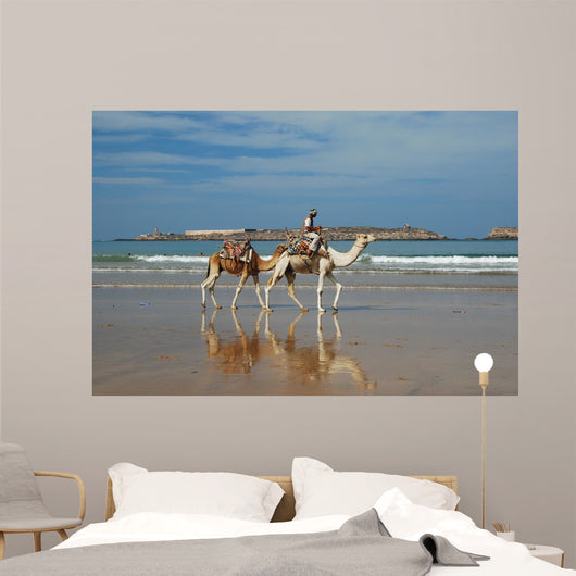 Dromadaires Sur La Plage Wall Decal