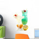 Cocktails Margarita and Blue Wall Decal