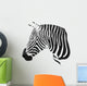 Zebra Stripes White Wall Decal