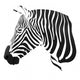 Zebra Stripes White Wall Decal