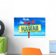 Hawaii Sign with Beach Wall Decal