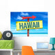 Hawaii Sign with Beach Wall Decal