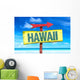 Hawaii Sign with Beach Wall Decal