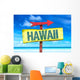 Hawaii Sign with Beach Wall Decal