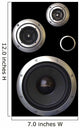 Three Speakers Wall Decal