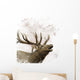 Bull Elk Watercolor Wall Decal