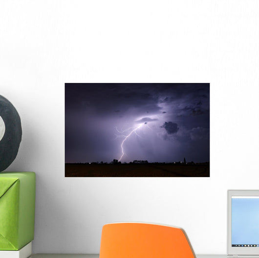 Lightning Bolts and Storm Wall Decal