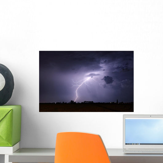 Lightning Bolts and Storm Wall Decal