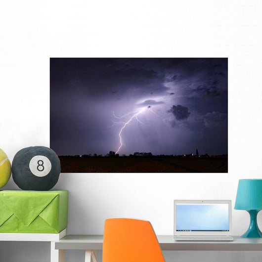 Lightning Bolts and Storm Wall Decal