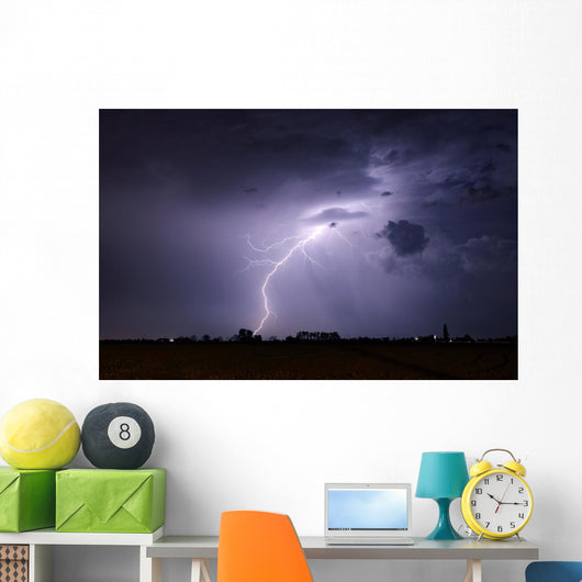 Lightning Bolts and Storm Wall Decal