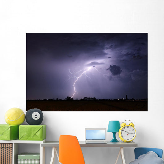 Lightning Bolts and Storm Wall Decal