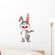 Cute Rabbit Cartoon Presenting Wall Decal