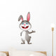 Cute Rabbit Cartoon Presenting Wall Decal