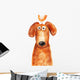 Dog with Chicken Head Wall Decal