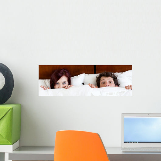 Young Marriage Bed Wall Decal Panoramic Wall Decal