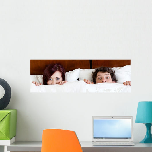 Young Marriage Bed Wall Decal Panoramic Wall Decal