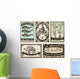 Vintage Retro Labels Wall Stickers Wall Decal