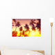 Golden Sunset Nature with Wall Decal