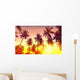 Golden Sunset Nature with Wall Decal