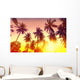 Golden Sunset Nature with Wall Decal