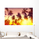 Golden Sunset Nature with Wall Decal