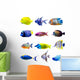 Colorful Tropical Fish Collection Wall Decal Sticker Set