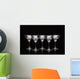 Five Glasses Champagne and Wall Decal